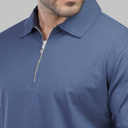 Essential Zip-Up Polo Shirt - Dockland