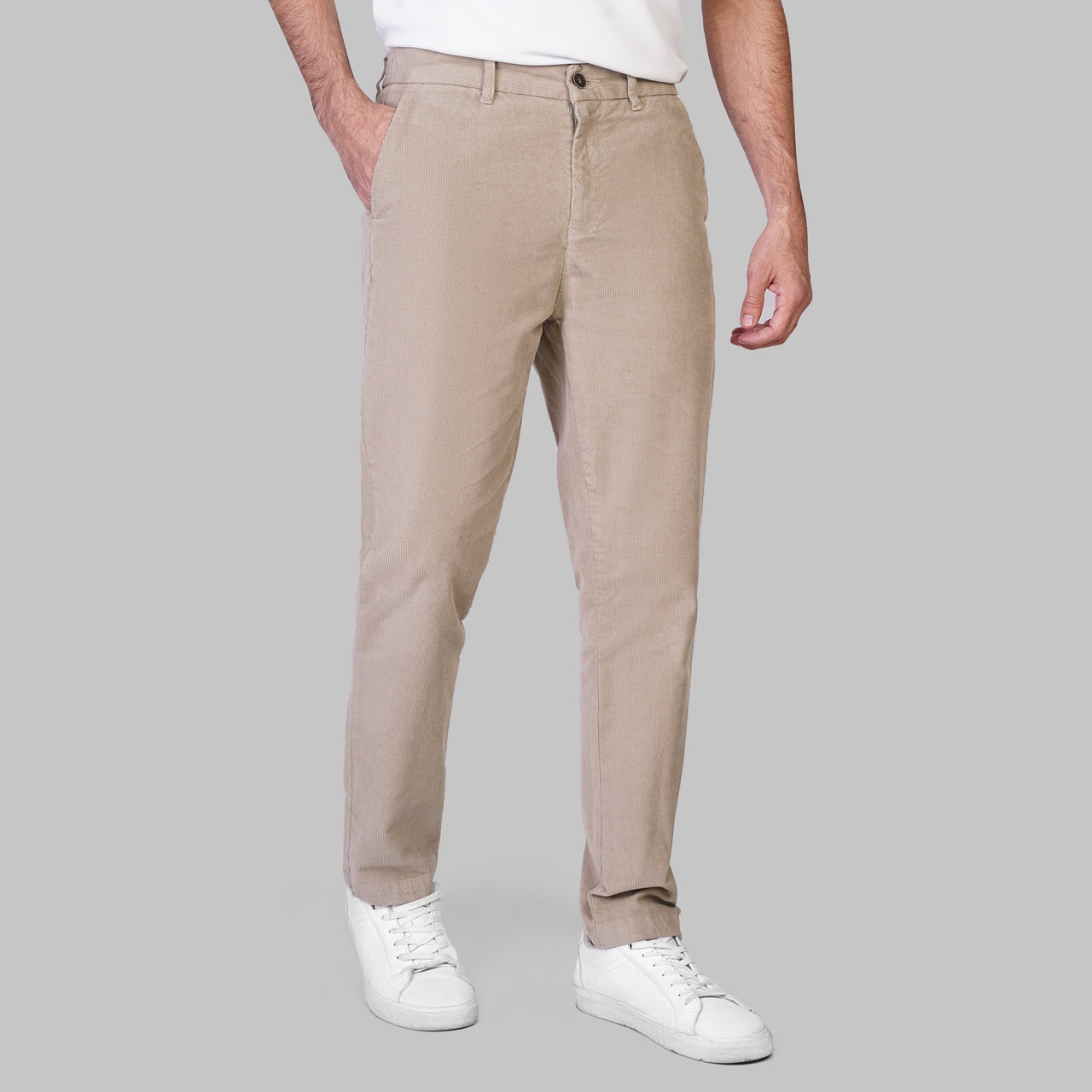 PREMIUM CORDUROY TROUSERS  - BEIGE - Dockland