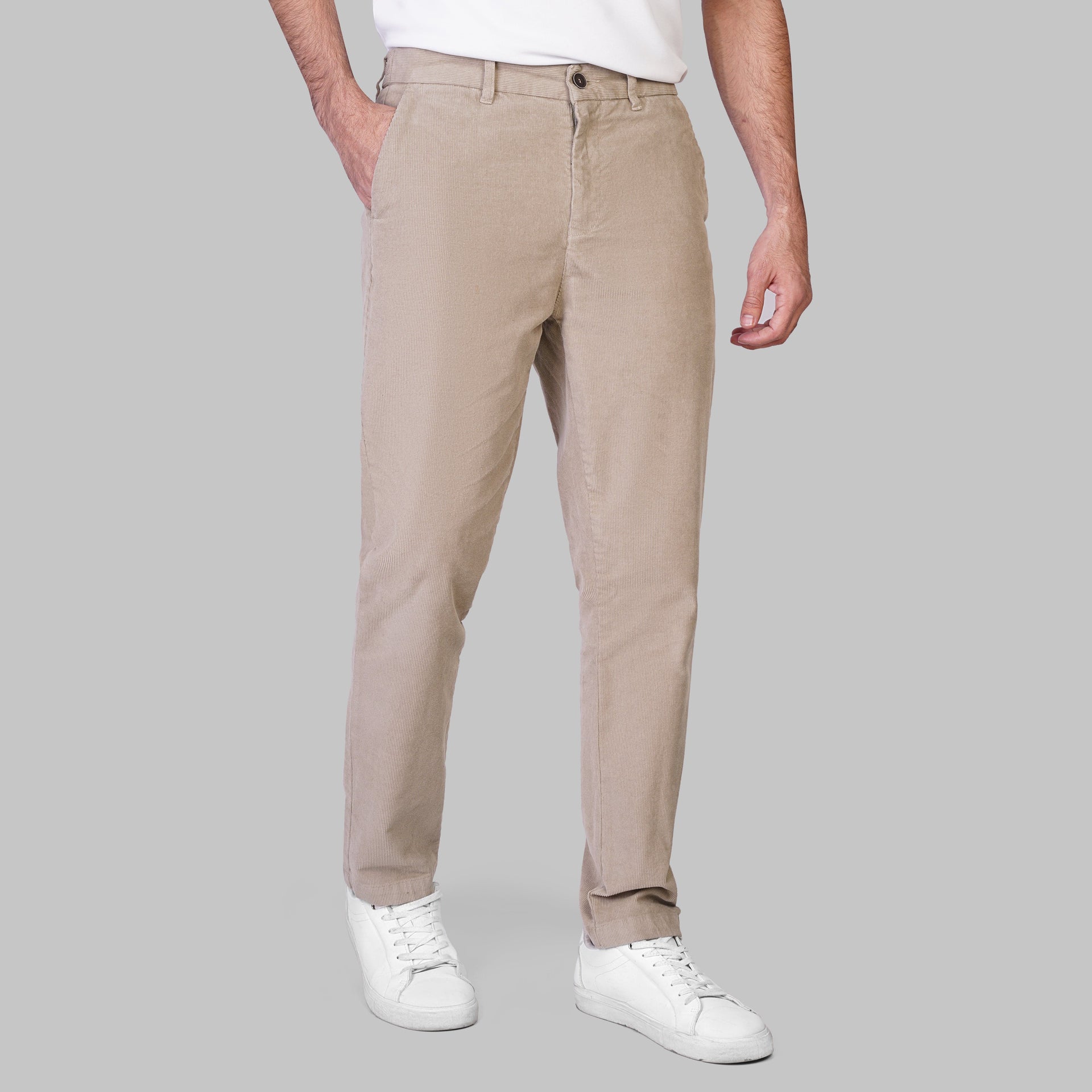 PREMIUM CORDUROY TROUSERS  - BEIGE - Dockland
