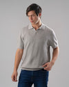 TEXTURED KNIT POLO SHIRT  -LIGHT CHINEE - Dockland