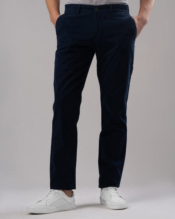 Slim Fit Chino Pants - NAVY - Dockland