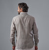 Long Sleeve Striped Shirt - DARK BEIGE- Dockland