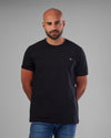 SHORT SLEEVE SLIM T-SHIRT - BLACK- DOCKLAND