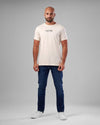 ROUND NECK PRINTED T-SHIRT - OFF WHITE- DOCKLAND