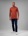 RUBBER-PRINTED ROUND NECK T-SHIRT - HAVANE - Dockland