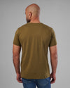 ROUND NECK PRINTED T-SHIRT - DARK OLIVE - Dockland