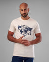 ROUND NECK PRINTED T-SHIRT - OFF WHITE - Dockland