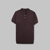 KNIT POLO SHIRT  -BURGUNDY - Dockland