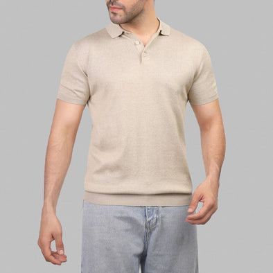 KNIT POLO SHIRT  -KHAKI - Dockland
