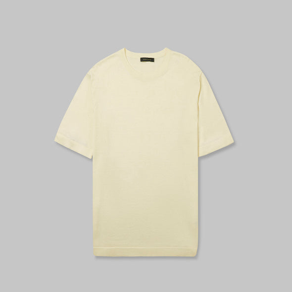 TEXTURED KNIT T-SHIRT - OFF WHITE - DOCKLAND