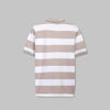 Classic Striped Polo with Tipped Collar  - CAFÉ - DOCKLAND
