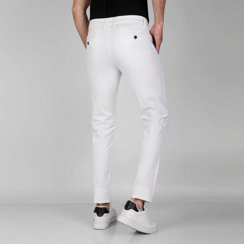 Slim Fit Chino Pants - OFF WHITE - Dockland