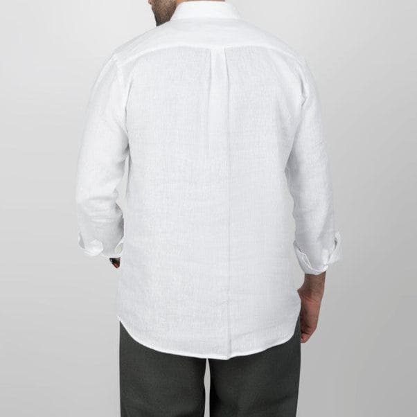 LONG SLEEVE LINEN SHIRT  - OFF WHITE- Dockland