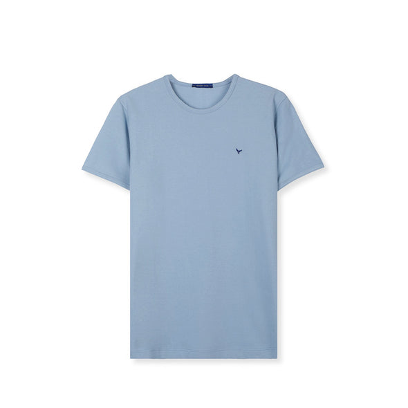 SHORT SLEEVE SLIM T-SHIRT - INDIGO-DOCKLAND