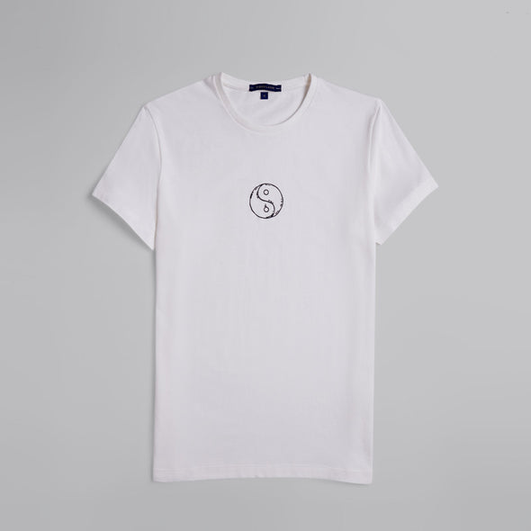 Short-Sleeved Patterned T-Shirt - OFF WHITE - Dockland