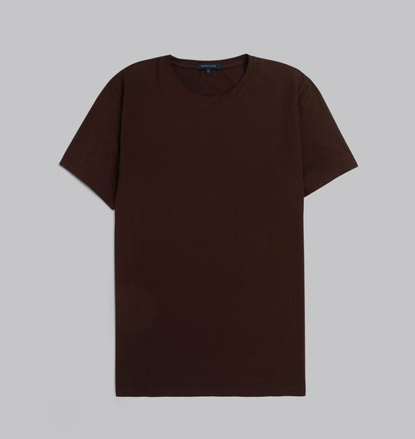 PLAIN T-SHIRT - BROWN - DOCKLAND