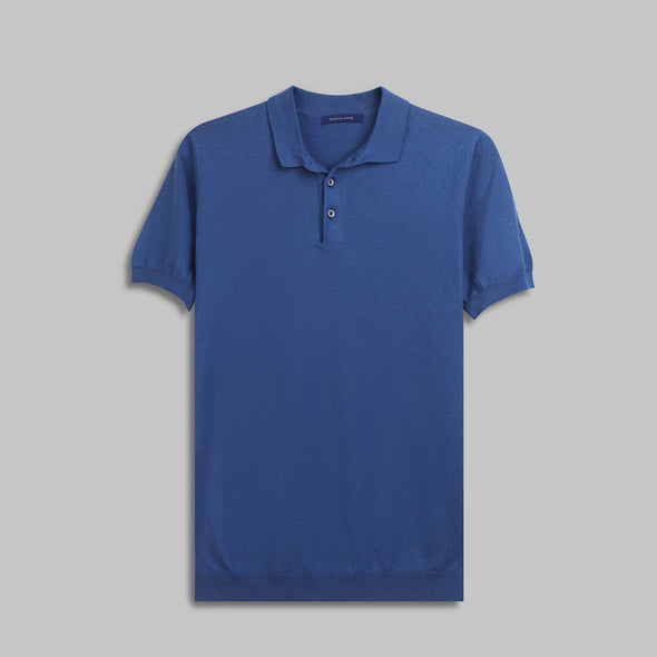 KNIT POLO SHIRT  - NAVY - Dockland
