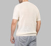 COTTON TEXTURED KNIT T-SHIRT - OFF WHITE - Dockland