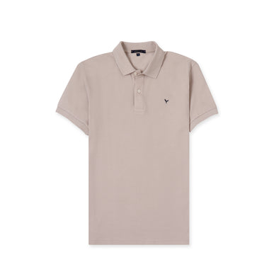 CLASSIC FIT PIQUE POLO SHIRT - BEIGE - Available in store