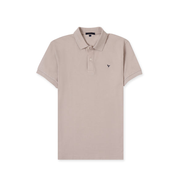 CLASSIC FIT PIQUE POLO SHIRT - BEIGE - Available in store