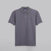 CLASSIC FIT PIQUE POLO SHIRT - GREY - Dockland