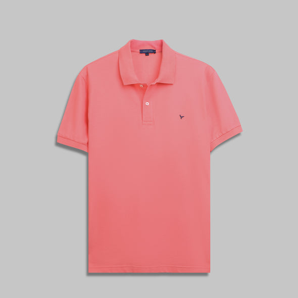CLASSIC FIT PIQUE POLO SHIRT - MELON - Dockland