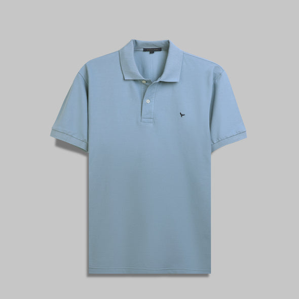 CLASSIC FIT PIQUE POLO SHIRT - SKY BLUE - Dockland