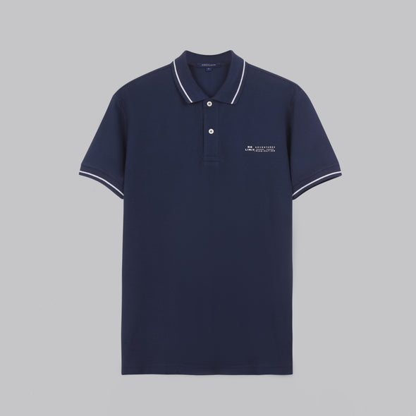 Tipped Collar Polo Shirt - NAVY - Available in store - Dockland