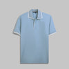 Tipped Collar Polo Shirt - LIGHT BLUE - Dockland