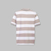 Classic Striped Polo with Tipped Collar  - CAFE - Dockland