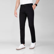 Shop Men’s Black Slim Fit Chino Pants Online In Egypt by Dockland - تسوق بنطلون تشينو رجالي أسود  من دوكلاند للملابس الرجالية