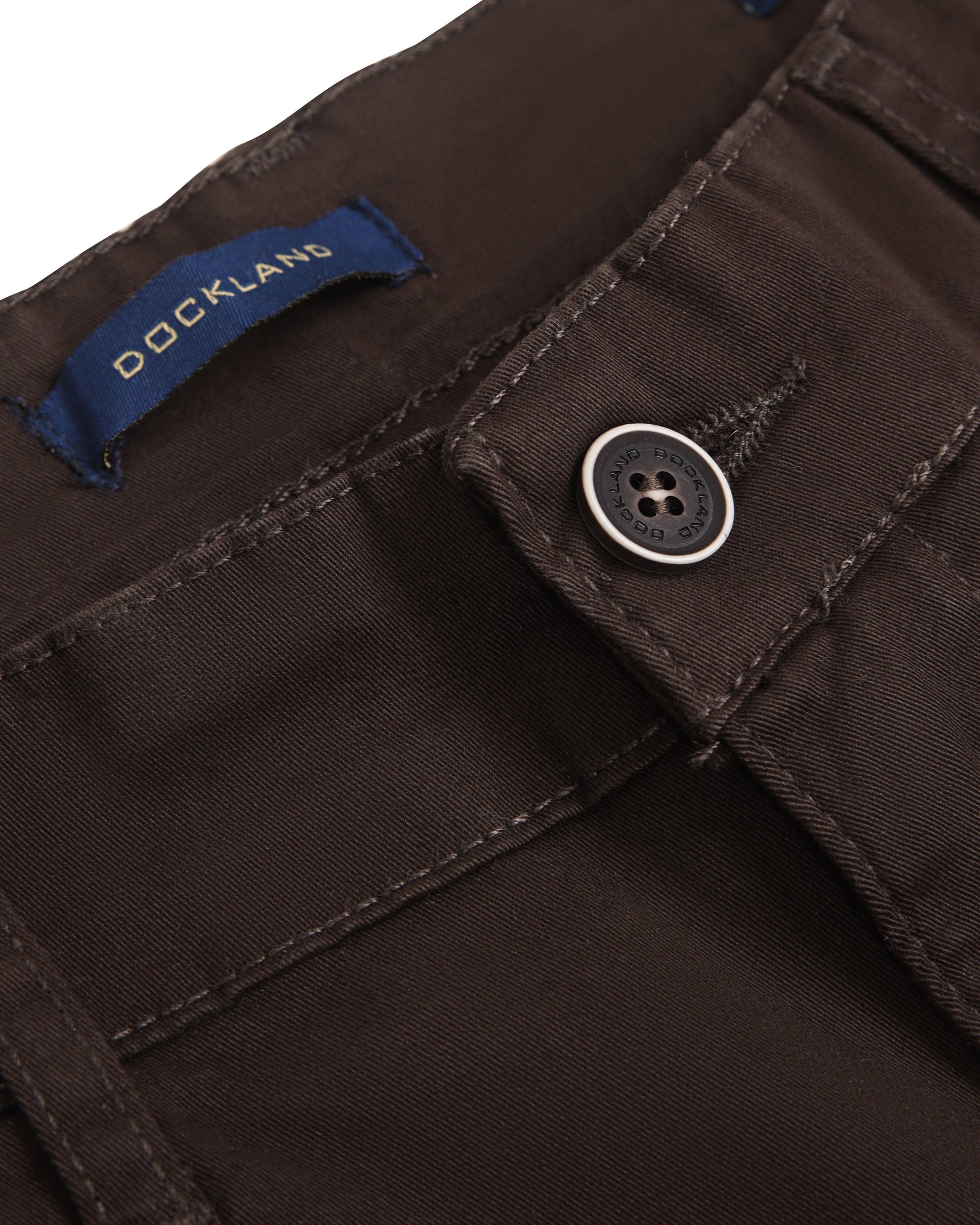 SLIM FIT CHINO TROUSERS  - BROWN - Dockland