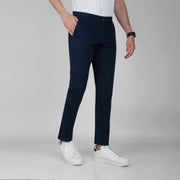 SLIM FIT CHINO TROUSERS  - NAVY - Dockland