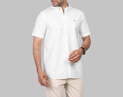 SHORT SLEEVE OXFORD SHIRT  - WHITE