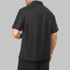 CAMP COLLAR SHORT-SLEEVE SHIRT  - BLACK - Dockland