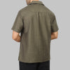 CAMP COLLAR SHORT-SLEEVE SHIRT  - OLIVE - Dockland