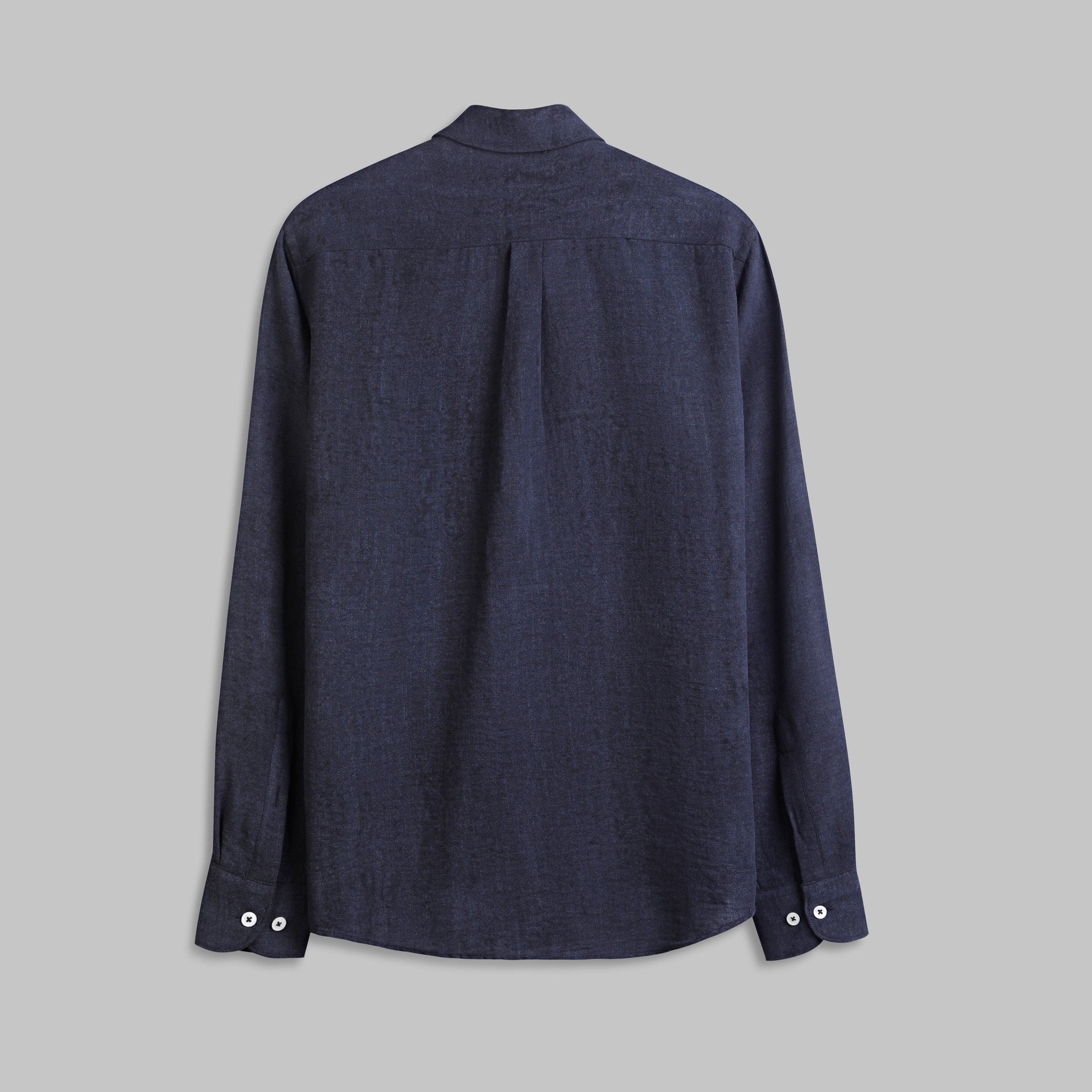 LIGHTWEIGHT POLYESTER LONG-SLEEVE SHIRT - BLACK - Dockland