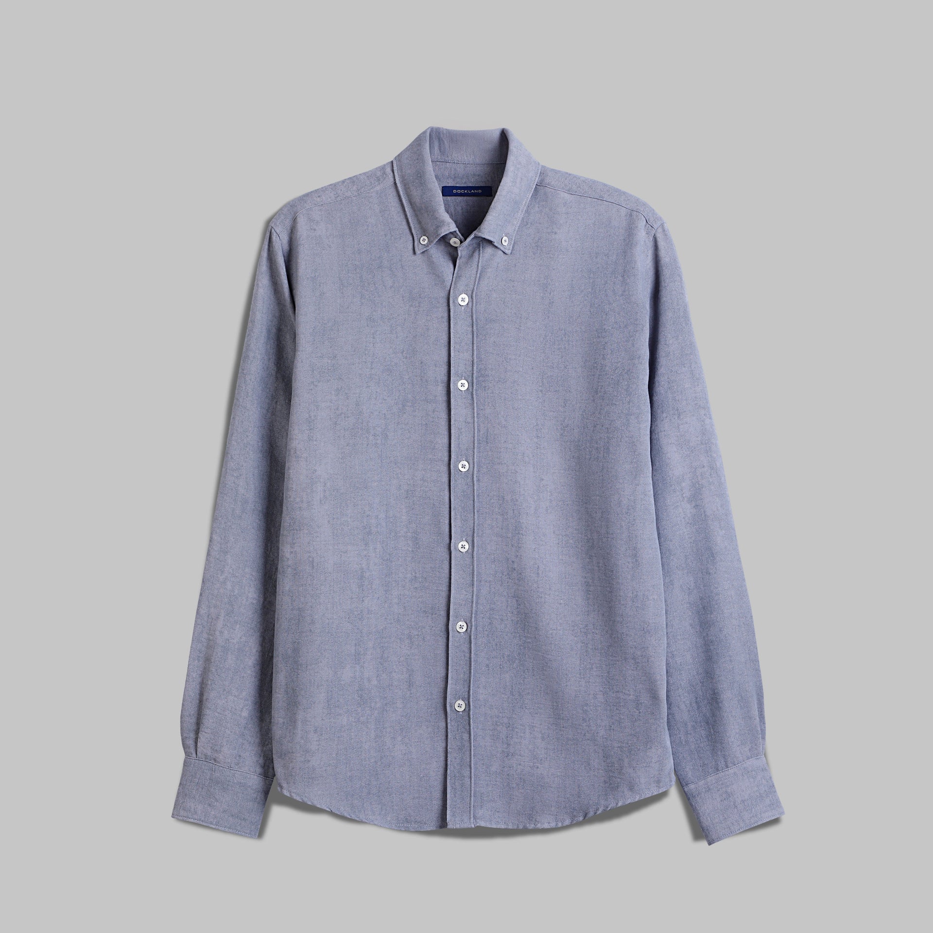 LIGHTWEIGHT POLYESTER LONG-SLEEVE SHIRT - GREY - Dockland