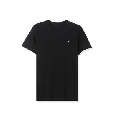 SHORT SLEEVE SLIM T-SHIRT - BLACK - Dockland