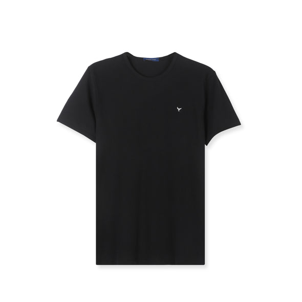 SHORT SLEEVE SLIM T-SHIRT - BLACK - Dockland