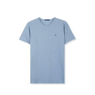 SHORT SLEEVE SLIM T-SHIRT - INDIGO- Available in store - Dockland
