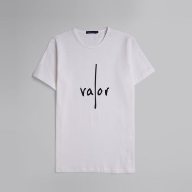 Short-Sleeved Patterned T-Shirt - OFF WHITE- Available in store