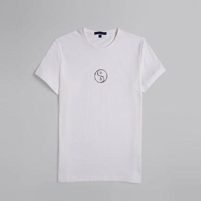 Short-Sleeved Patterned T-Shirt - OFF WHITE
