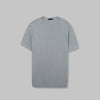 Ribbed Knit Round Neck T-shirt - STEEL - Dockland