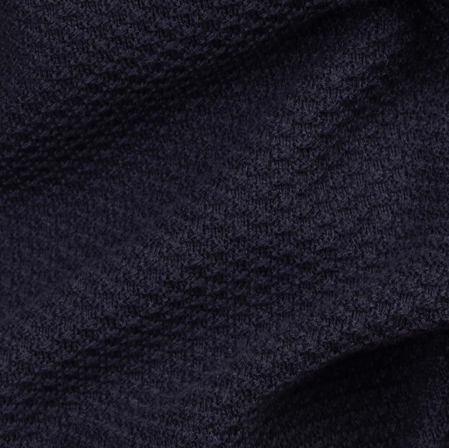 V-Neck Ribbed Knit Polo Shirt - Dockland
