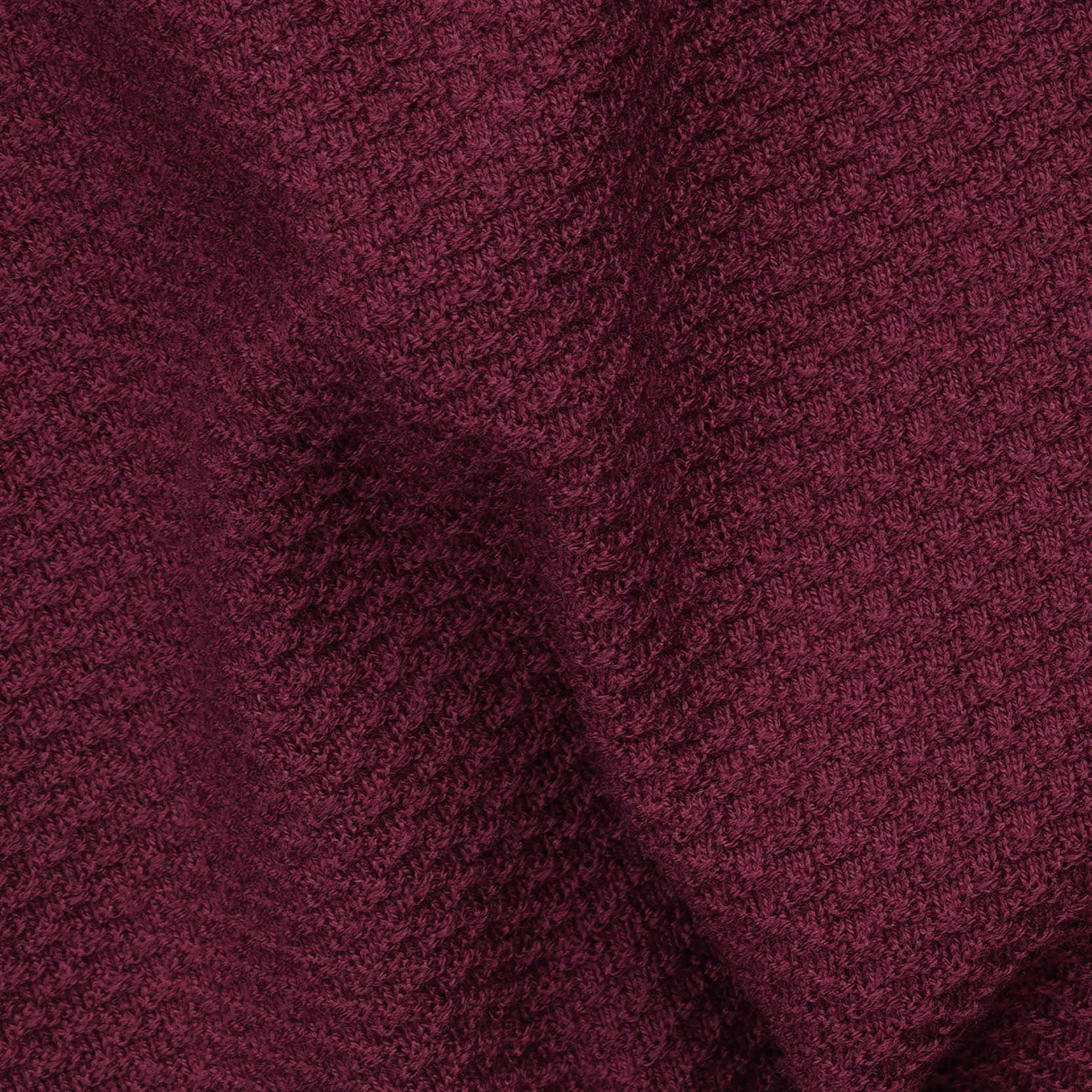 V-Neck Ribbed Knit Polo Shirt - Dockland