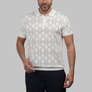 Refined Perforated Knit Polo - Dockland