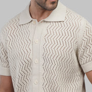 TEXTURED KNIT POLO SHIRT - Dockland