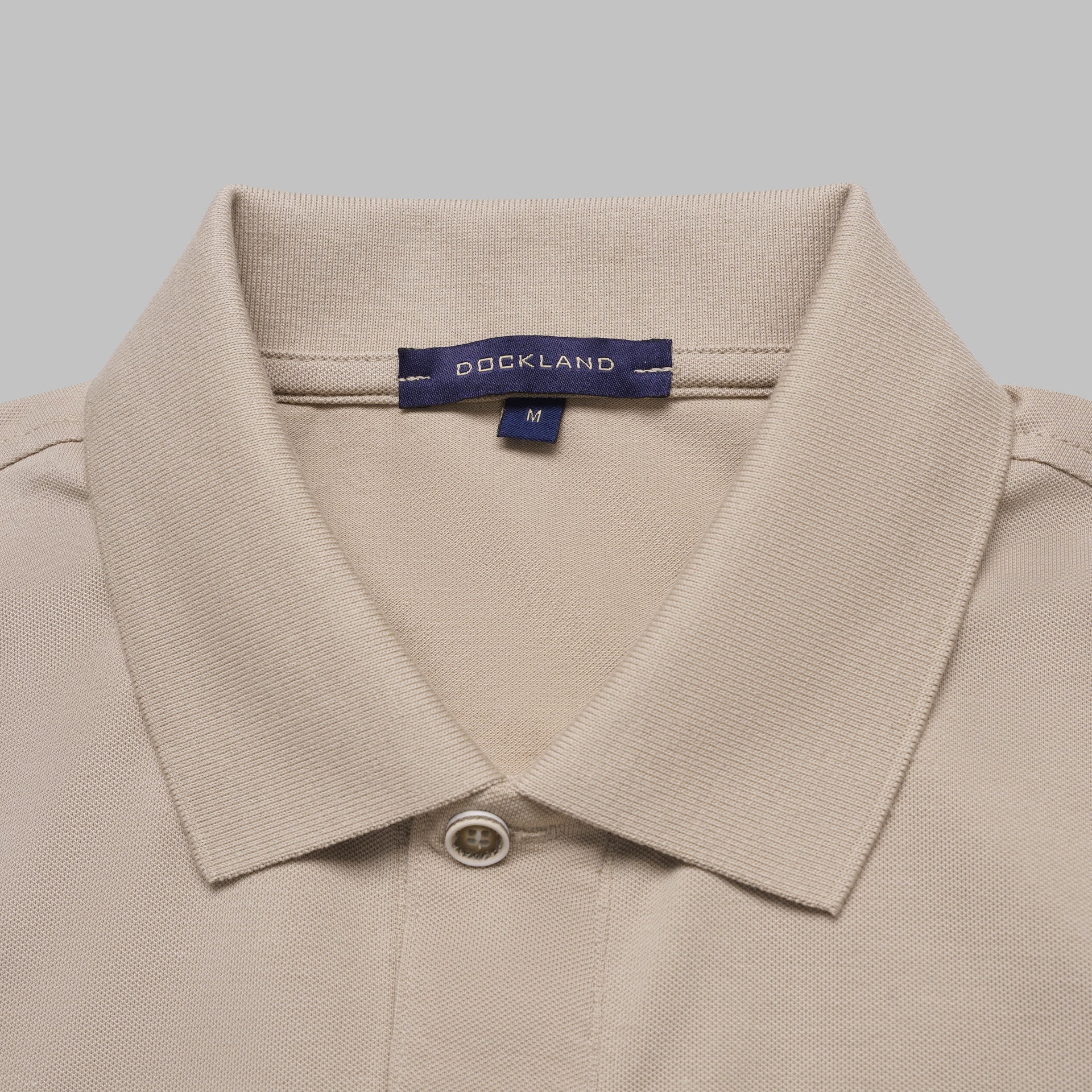Shop Premium Soft Polo Shirt for Men Beige in summer 2026 by Dockland - تسوق تيشرت بولو رجالي بريميوم  صيفي 2026 بيج من دوكلاند - ملابس رجالي كاجوال صيفي