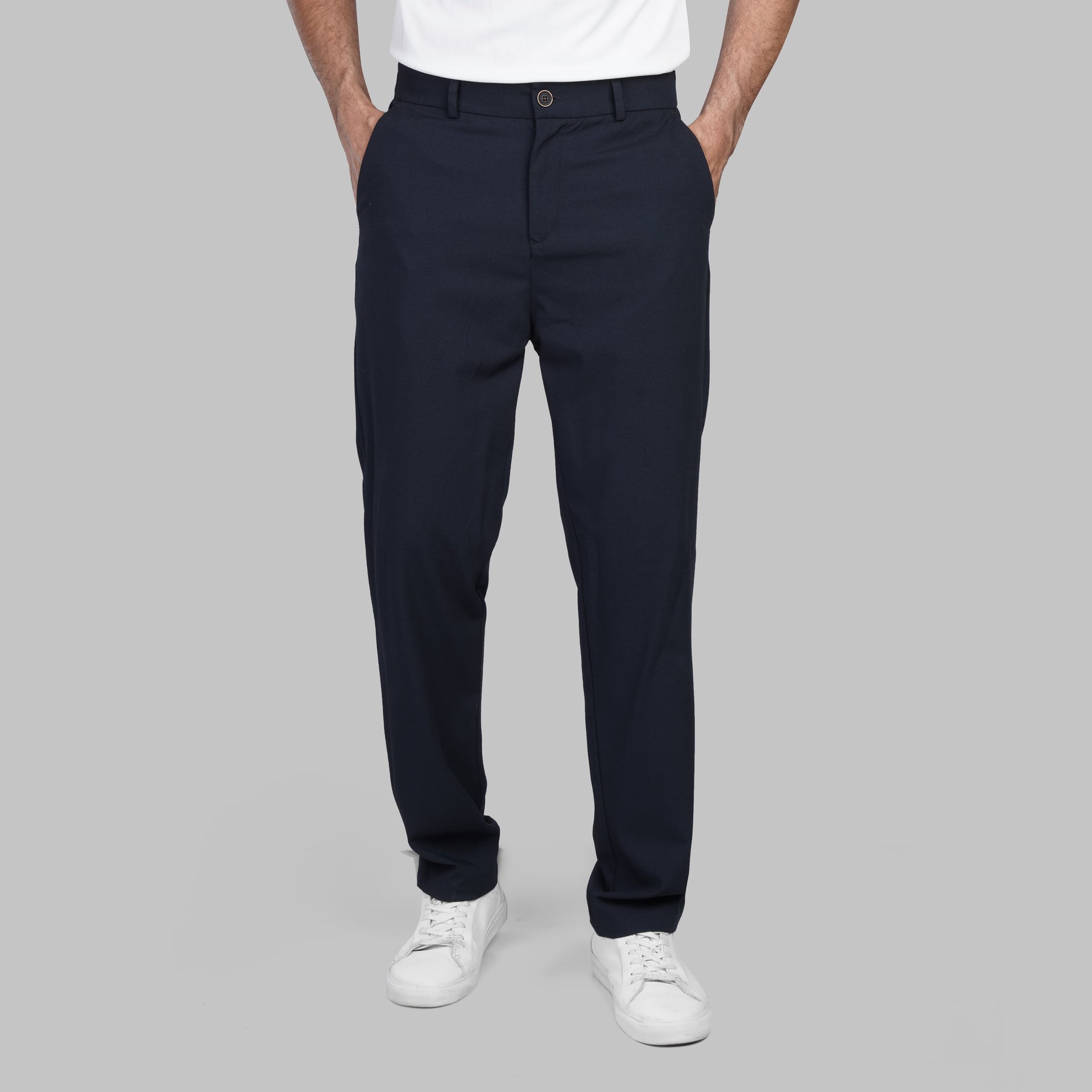 Shop Smart-Casual navy Trousers for mens online for Summer 2026 by dockland - تسوق بنطلون رجالي نيفي كاجوال لصيف 2026 من دوكلاند مصر للملابس الرجالي